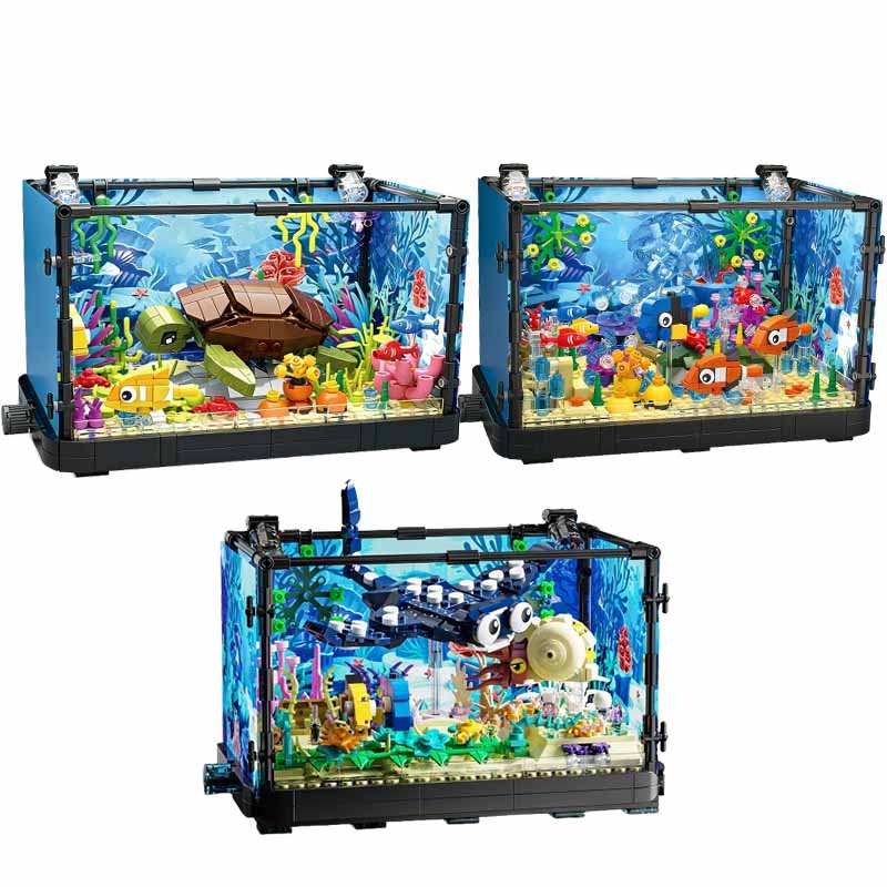 Aquarium Light - Fish Tank Building Block Set with