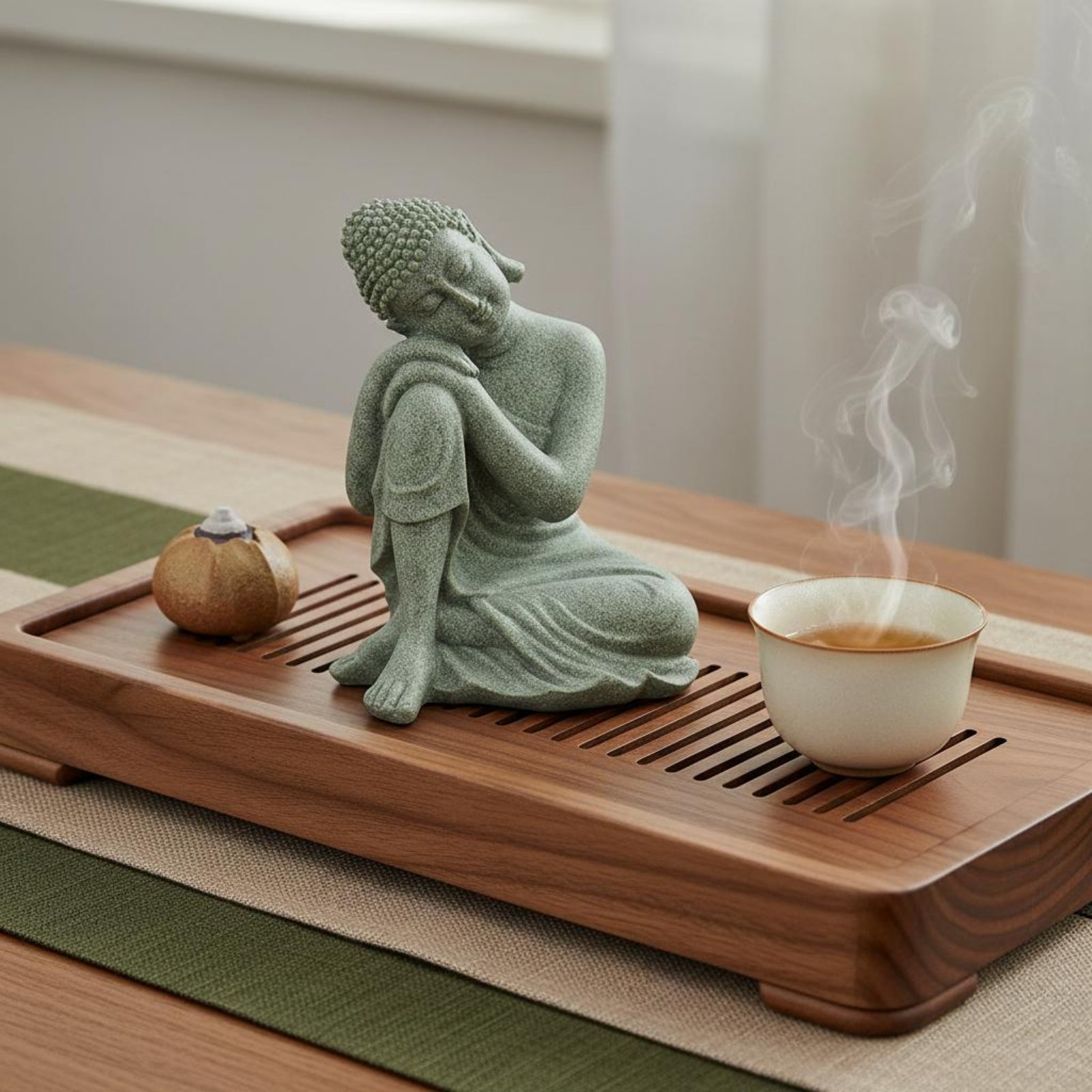 3 Pieces Stone Buddha Decor Te - Aquarium Decor 评论和价格