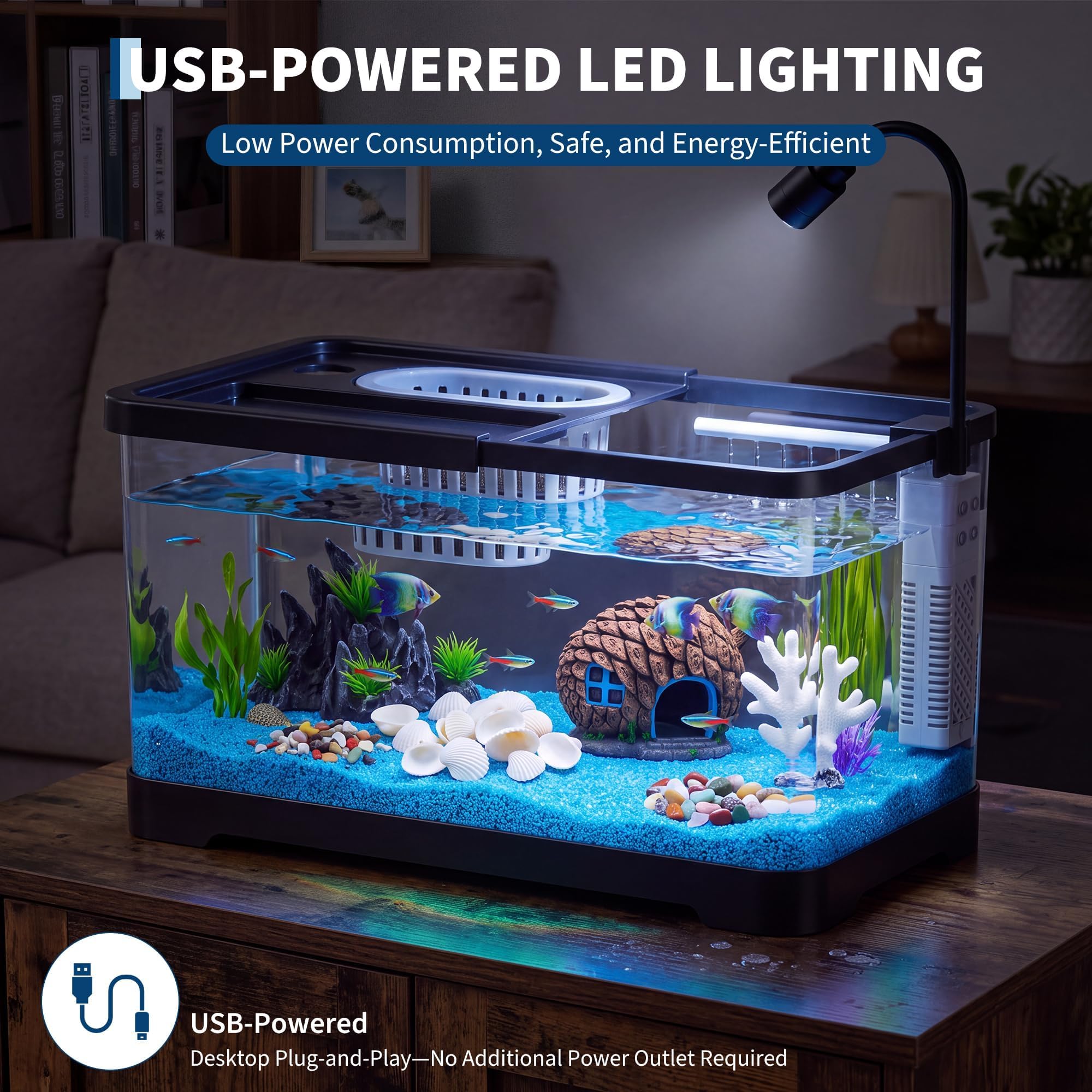 Fish Tank Starter Kit With Fil - Aquarium Fish Betta 评论和价格
