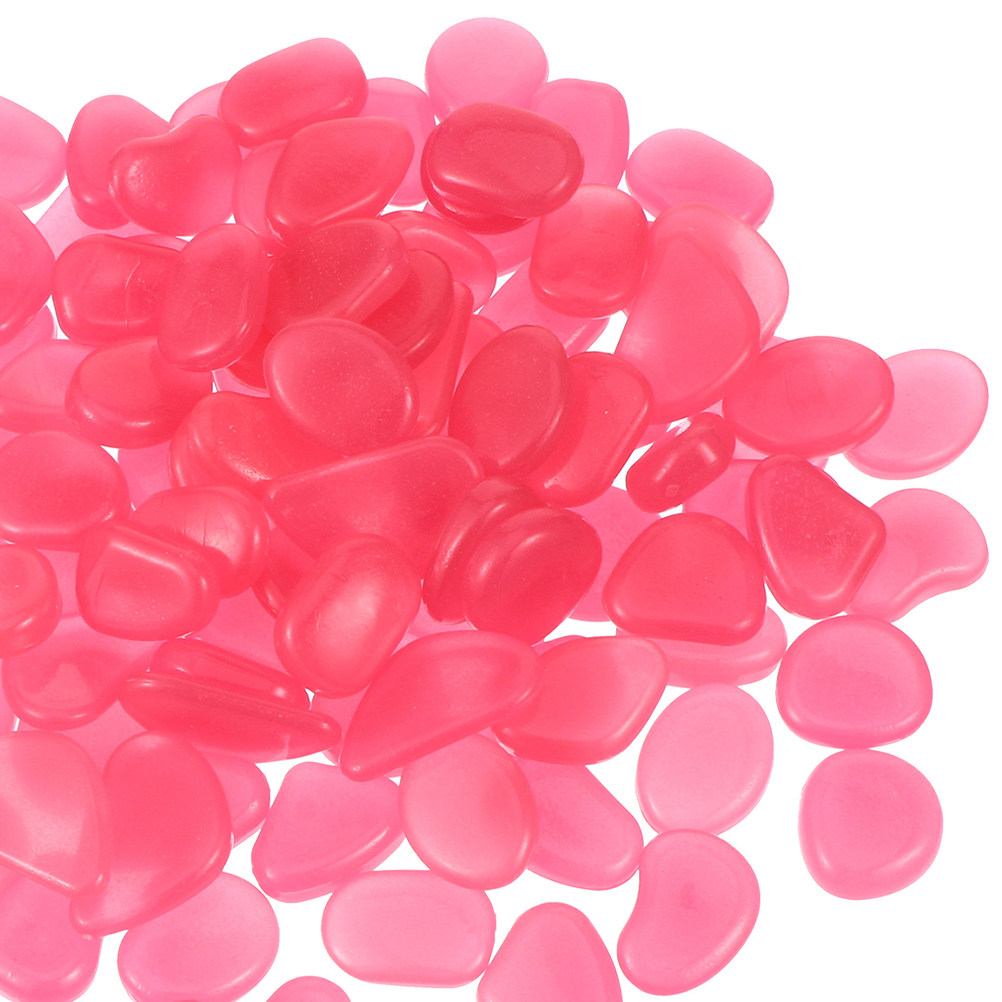 200Pcs Resin Glow in Dark Pebb - Fish Tank Gravel 评论和价格