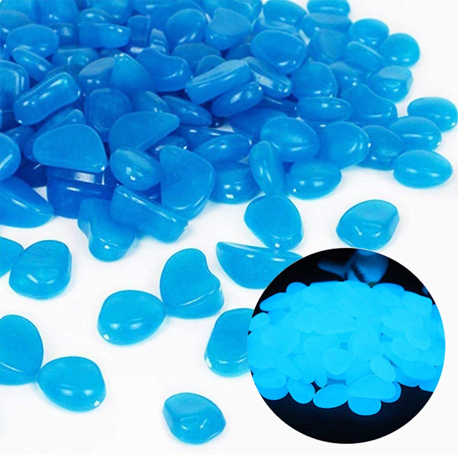 Fish Tank Rocks Glow Blue Pebb - Fish Tank Gravel 评论和价格