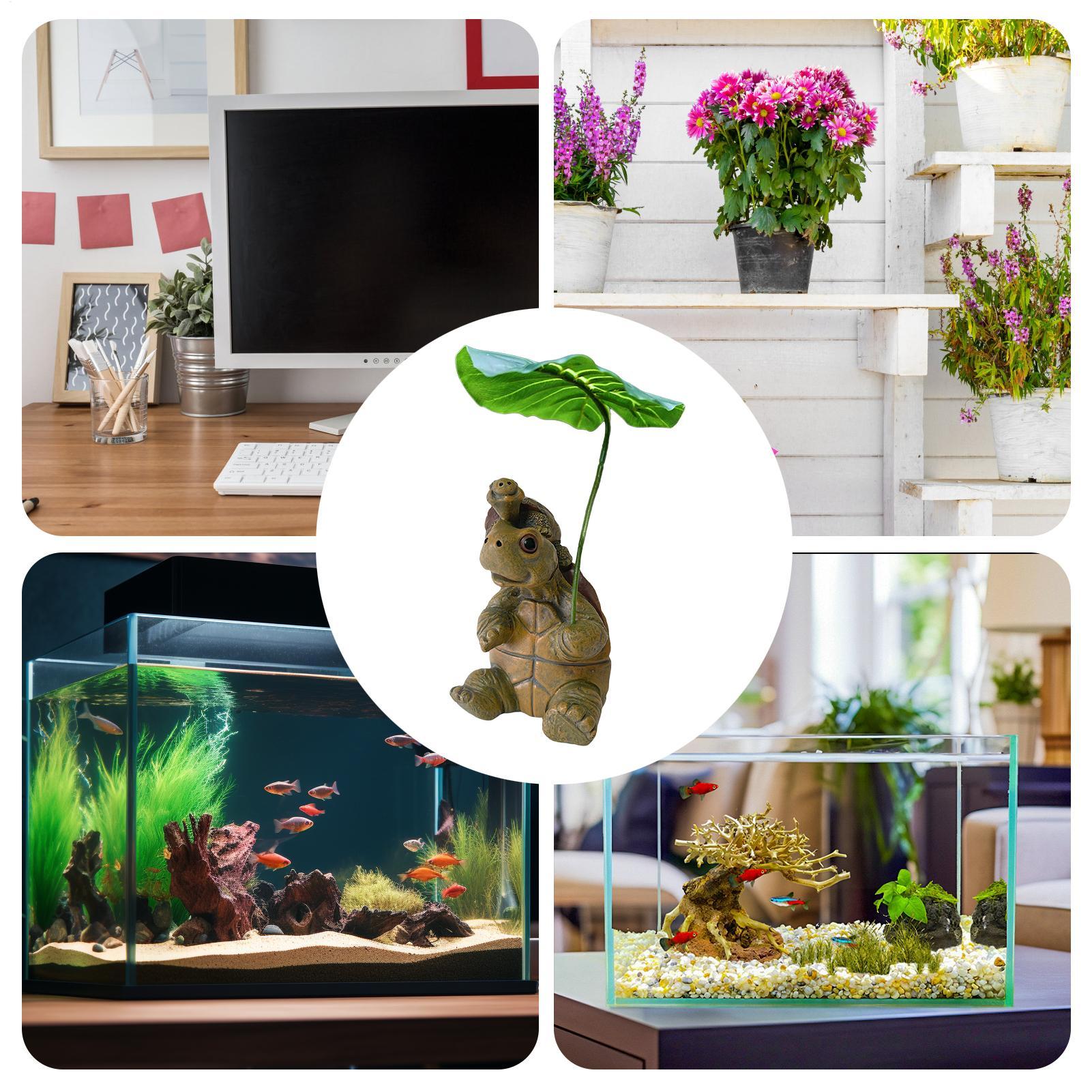 Turtle Figurine Fish Tank Deco - Fish Aquarium Home 评论和价格
